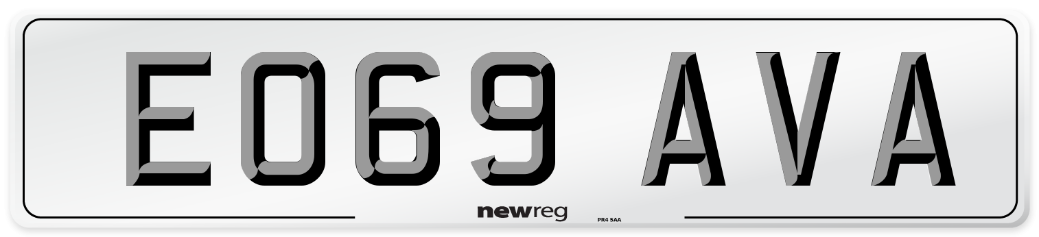 EO69 AVA Number Plate from New Reg